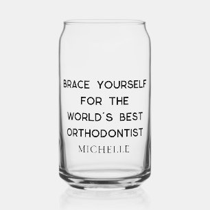 Best Orthodontist Personalised Professional Can Glass