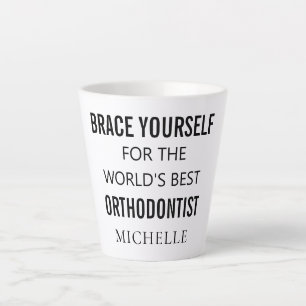 Best Orthodontist Personalised Professional Name Latte Mug