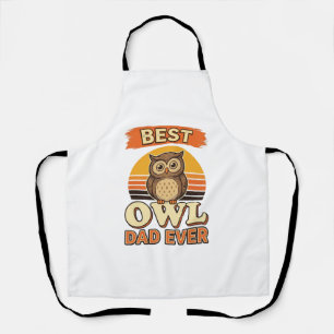 Best Owl Dad Ever Vintage Engraving Shirt Design_1 Apron