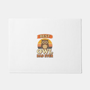 Best Owl Dad Ever Vintage Engraving Shirt Design_1 Doormat