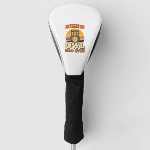 Best Owl Dad Ever Vintage Engraving Shirt Design_1 Golf Head Cover