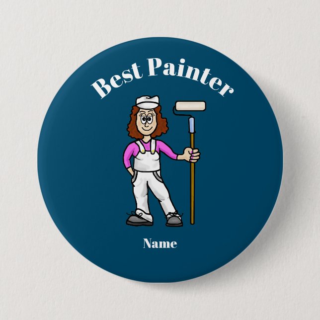 Best Painter Button for Female Painter (Front)