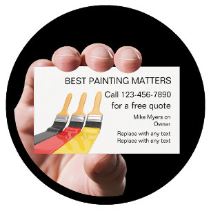 Best Painter Contractor Business Card