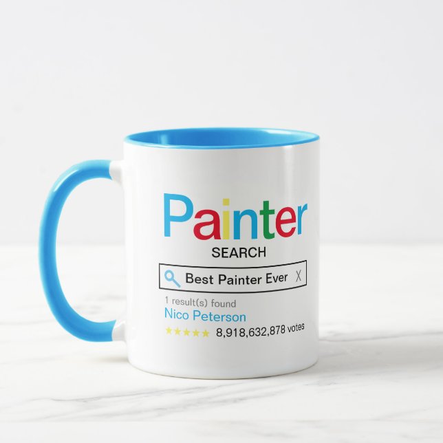 Best Painter Ever Search engine Result With name Mug (Left)
