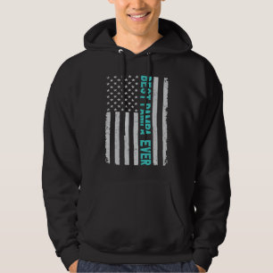 Best Pampa Ever Fathers Day Vintage American Flag Hoodie
