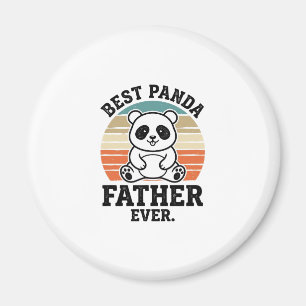 Best Panda Father Ever Vintage Panda Shirt Design_ Magnet