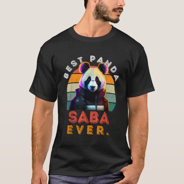 Best Panda Saba Ever Cyberpunk Panda T-Shirt (Front)