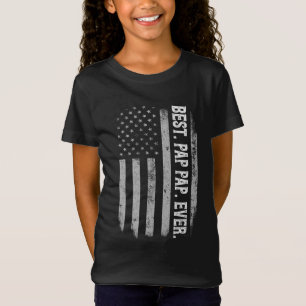 Best Pap Pap Ever Vintage American Flag Father's D T-Shirt