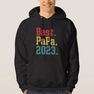 Best Papa 2023 Cool Vintage Retro Daddy Father Boy Hoodie
