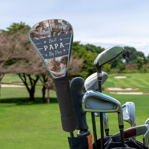 Best Papa By Par   3 Photo Golf Head Cover