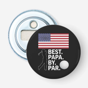 Best Papa By Par Golfing Papa Father's Day Golf Bottle Opener