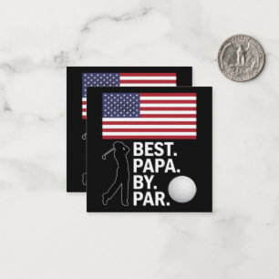 Best Papa By Par Golfing Papa Father's Day Golf Card