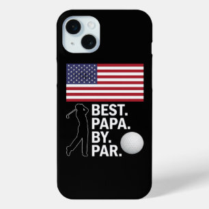 Best Papa By Par Golfing Papa Father's Day Golf iPhone 15 Mini Case