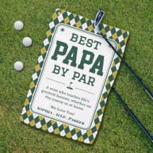 Best Papa by Par Personalised Golf Towel Gift