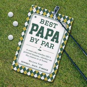 Best Papa by Par Personalised Golf Towel Gift