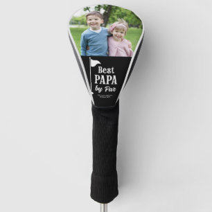 Best Papa by Par Photo Golf Flag Personalised Head Cover