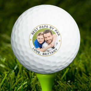 BEST PAPA BY PAR Photo Personalised Golf Balls