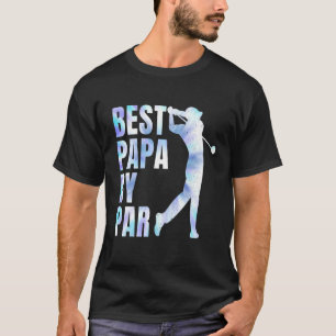 Best Papa By Par Tie Dye Father's Day Golf  Grandp T-Shirt
