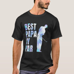 Best Papa By Par Tie Dye Father's Day Golf Grandp T-Shirt