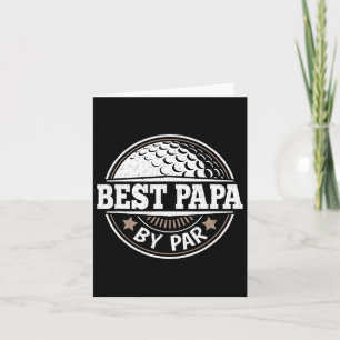 Best Papa By Par Vintage Golf Player Daddy Dad Fat Card