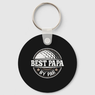 Best Papa By Par Vintage Golf Player Daddy Dad Fat Key Ring