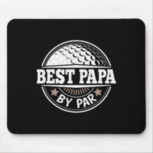 Best Papa By Par Vintage Golf Player Daddy Dad Fat Mouse Mat