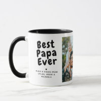 Best Papa Ever 2-Photo Collage & Custom Message