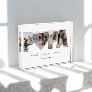 Best Papa Ever 4 Photo Collage for Dad or Grandpa