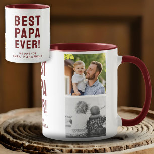 Best Papa Ever 4 Photo Collage  Mug