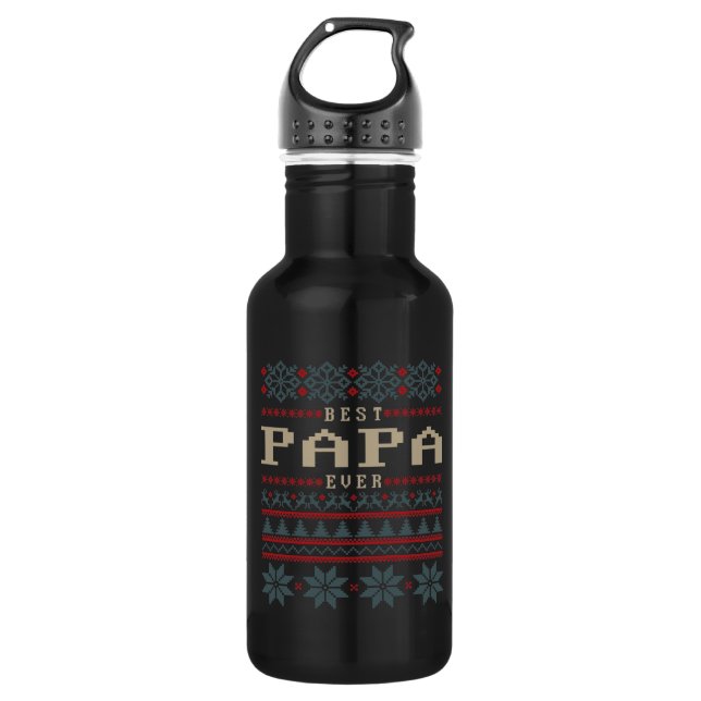 Best Papa Ever 532 Ml Water Bottle (Front)
