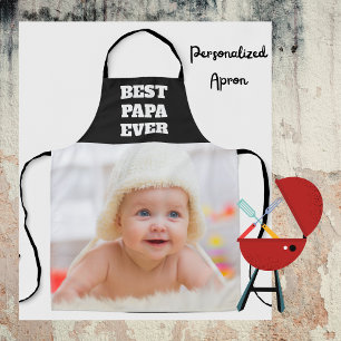 Best Papa Ever Baby Photo Father's Day Apron