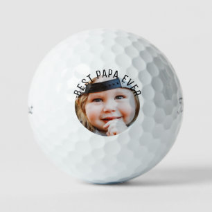 Best PaPa Ever Child Photo Titleist Pro V1 Golf Balls