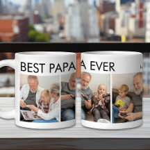 Best Papa Ever Custom Personalised Family Photo