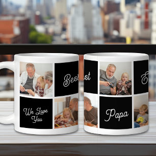 Best Papa Ever Custom Personalised Family Photo Coffee Mug