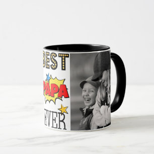 Best Papa Ever Custom Photos Mug