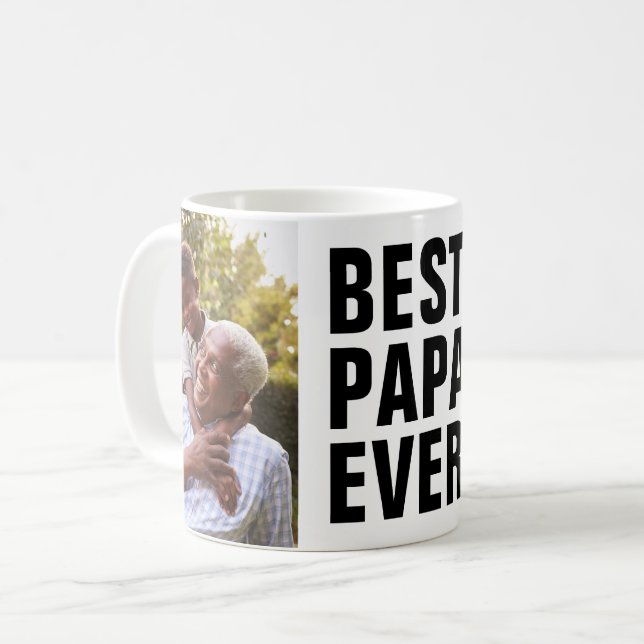Best. Papa. Ever. Father's Day 2 Photo Coffee Mug (Front Left)