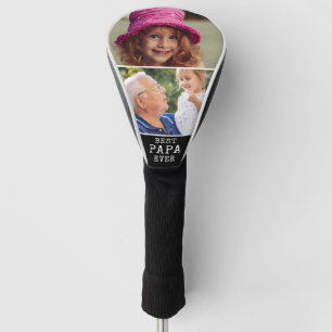 Best Papa Ever Father's Day 2 Photo Collage Golf Head Cover