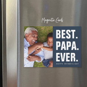 Best. Papa. Ever. Father's Day Magnetic Photo Card