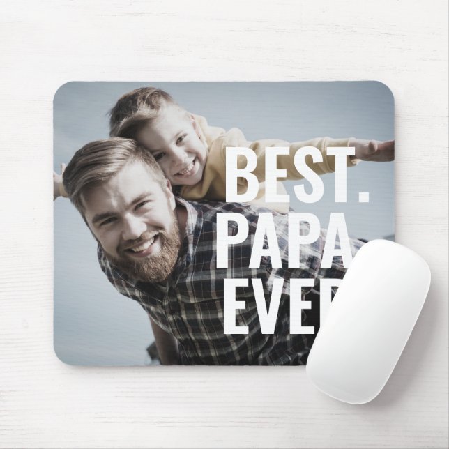 Best. Papa. Ever. Father's Day Photo Mouse Mat (With Mouse)