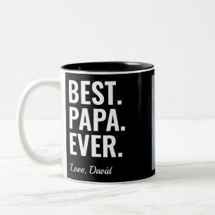 Best. Papa. Ever. Father's Day Photo Two-Tone Coff Two-Tone Coffee Mug