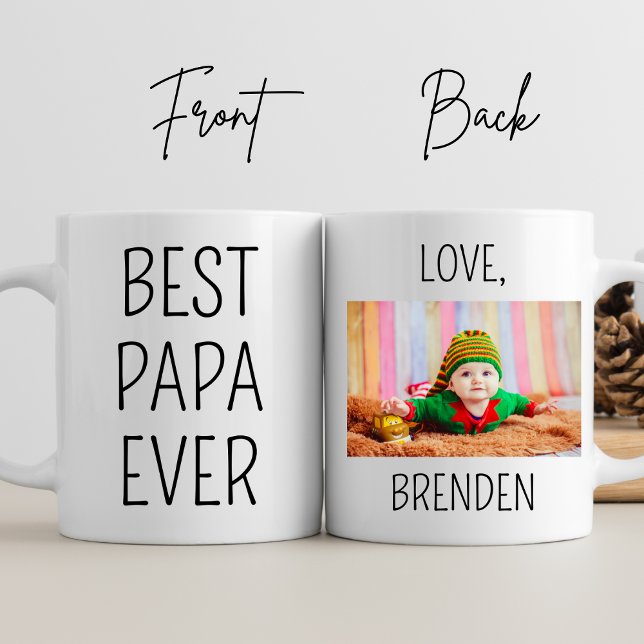 Best Papa Ever Grandpa Birthday Personalised Photo Mug (Creator Uploaded)