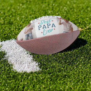 Best Papa Ever   Hand Lettered Photo Collage American Football
