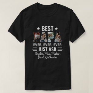 Best Papa Ever Just Ask Grandkids Custom Photo T-Shirt