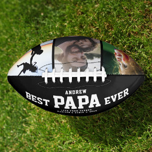 BEST PAPA EVER Modern Cool Colour Photo Collage American Football