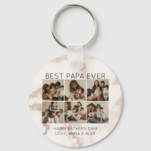 Best Papa Ever Multi-Photo Father's Day Key Ring