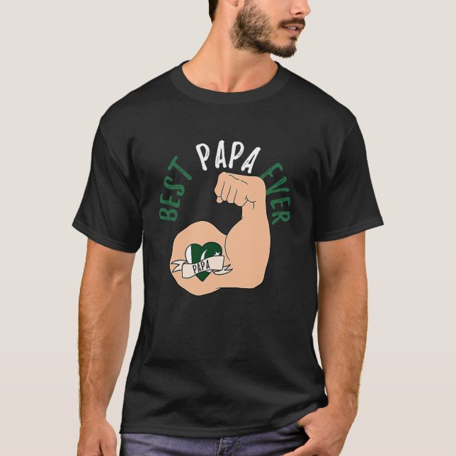 Best Papa Ever Pakistani Dad Fathers Day T-Shirt (Front)