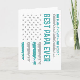 Best Papa Ever – Patriotic Tribute to Fatherhood Card