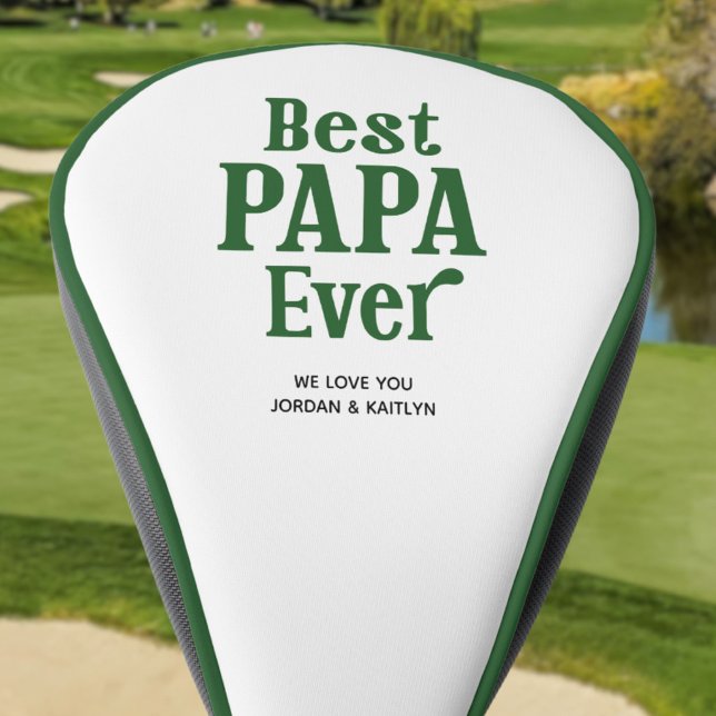 Best Papa Ever Personalised Custom Colour Golf Head Cover (Creator Uploaded)