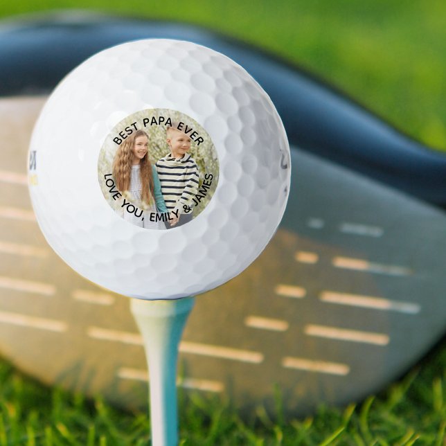 Best Papa Ever Photo Personalised Golf Balls (Creator Uploaded)