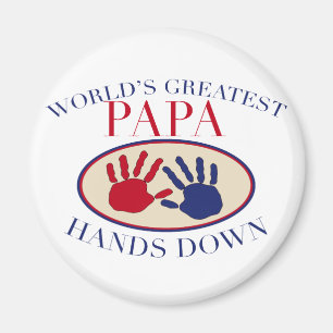 Best Papa Hands Down Magnet